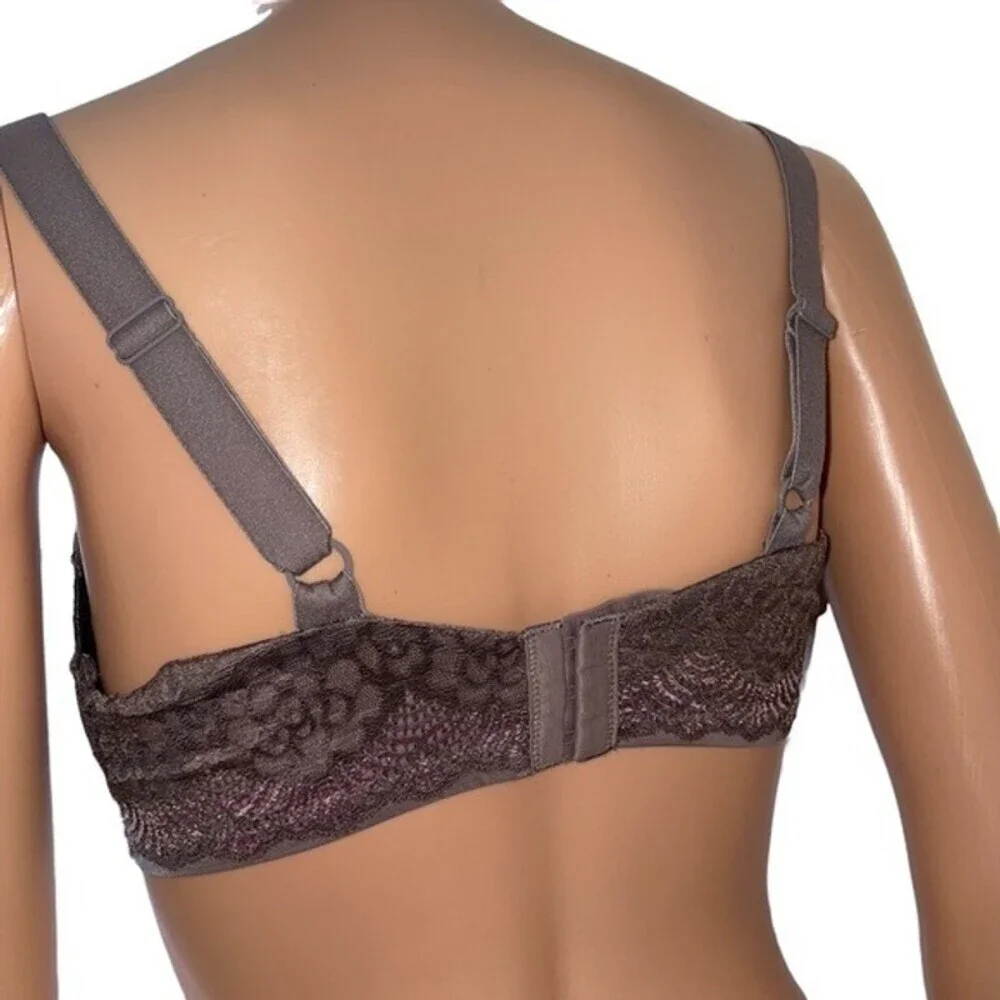 Vanity Fair steele gray lightly padded 36DD bra no underwire comfort stretch